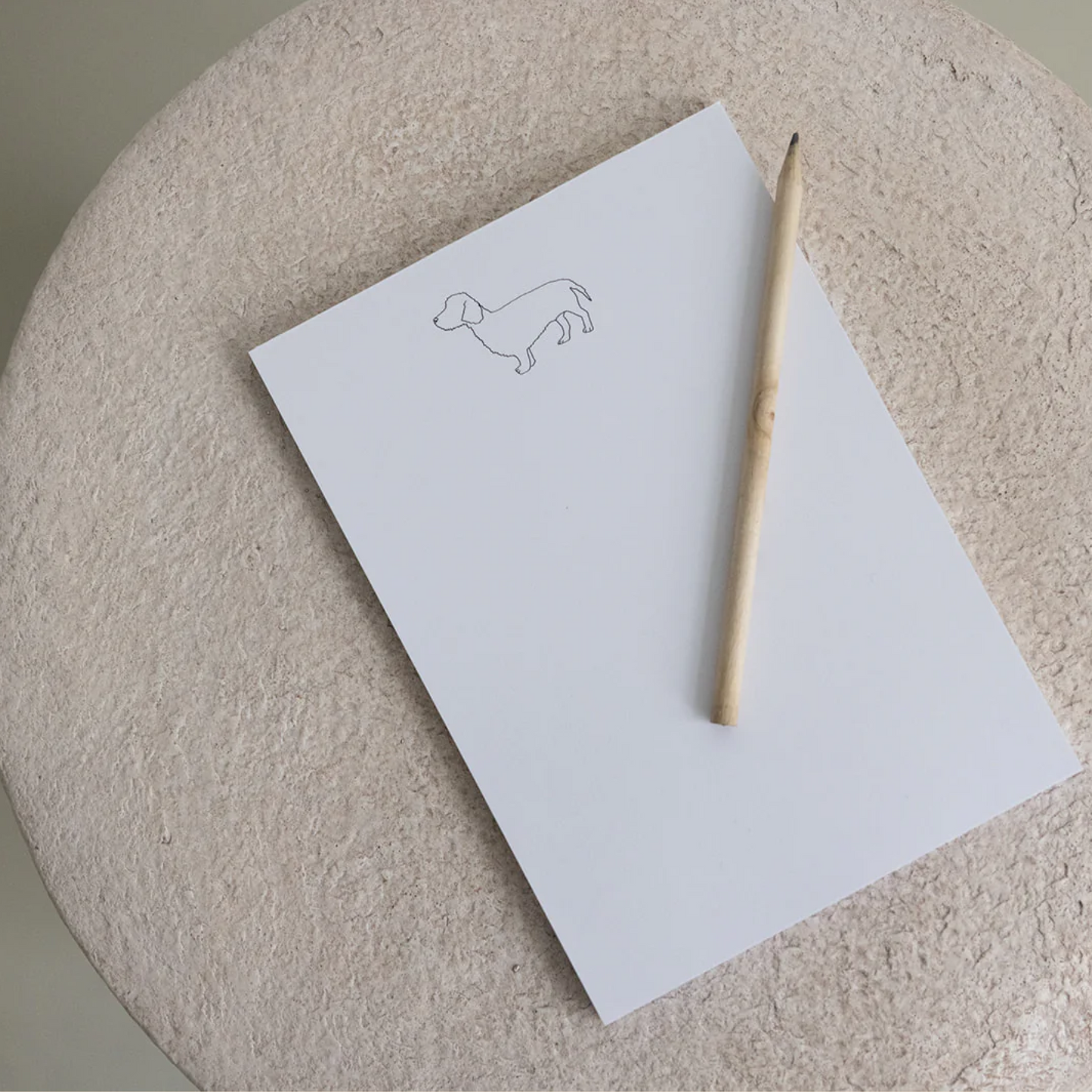 NOTIZBLOCK A5 RAUHAARDACKEL, WEISS