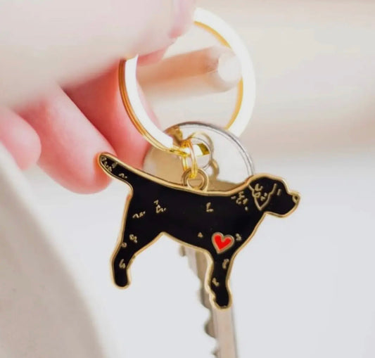 Schlüsselanhänger Hund Metall