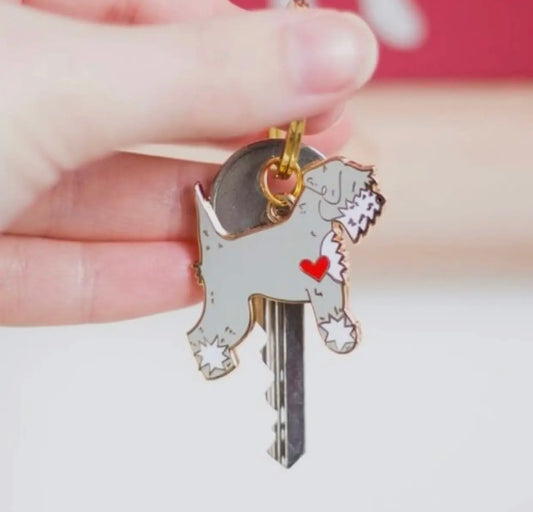 Schlüsselanhänger Hund Metall