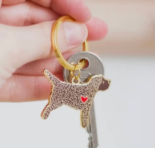 Schlüsselanhänger Hund Metall