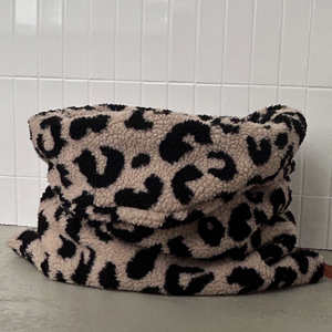 Kuschelschlafsack Teddy LEO Beige / Schwarz