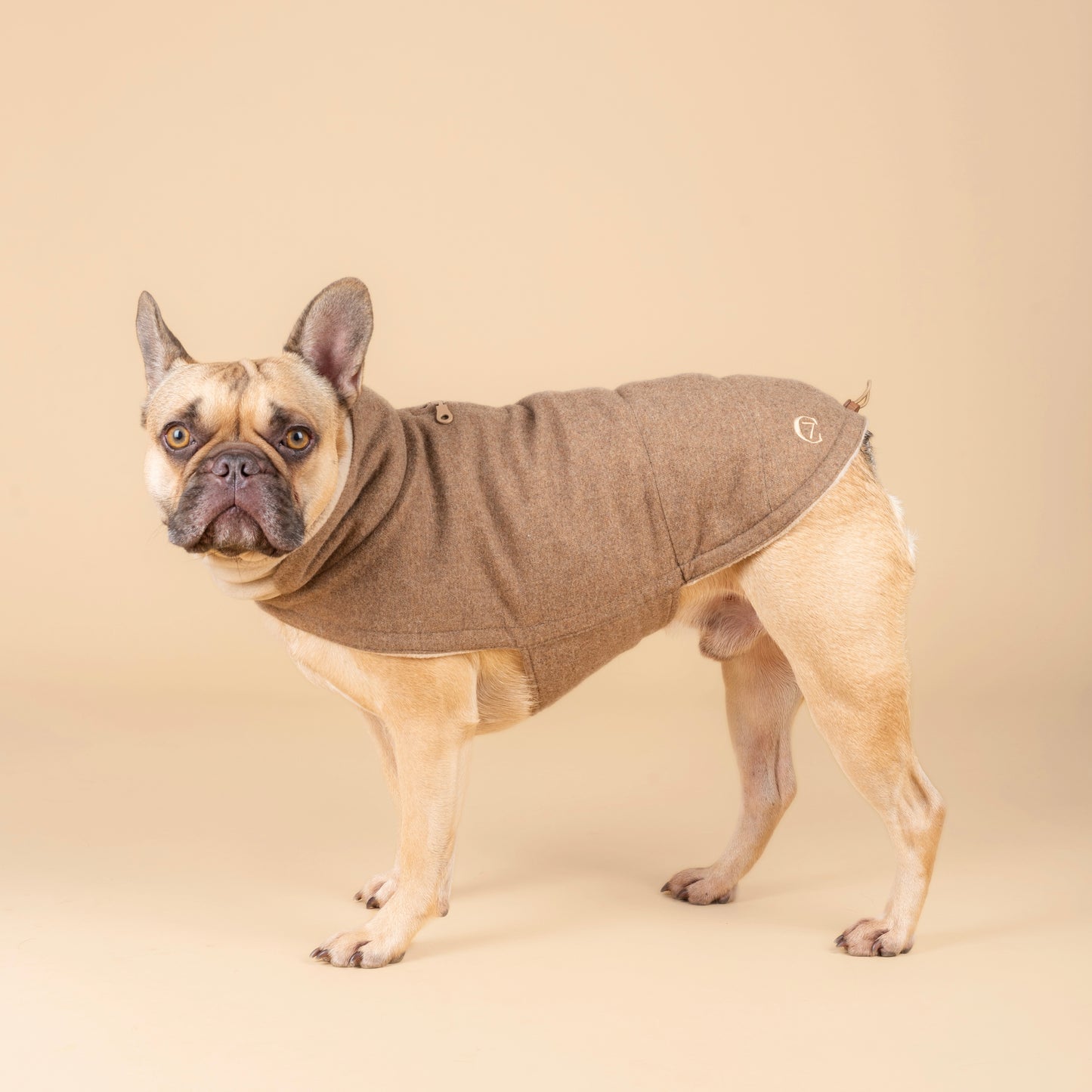 Hundemantel Brooklyn Fr. Bulldogge Flanell Hazel
