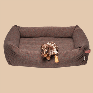 Hundebett Sleepy Deluxe Herringbone Brown