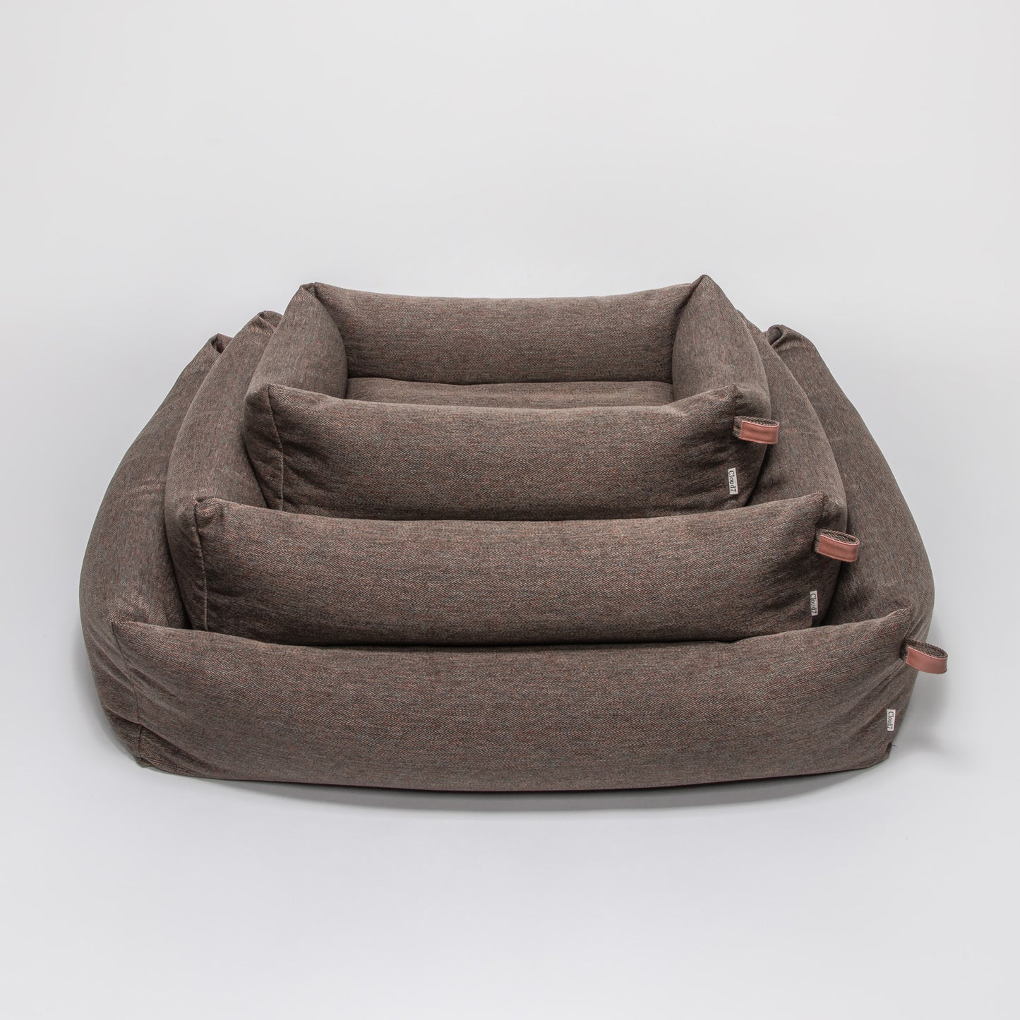 Hundebett Sleepy Deluxe Herringbone Brown