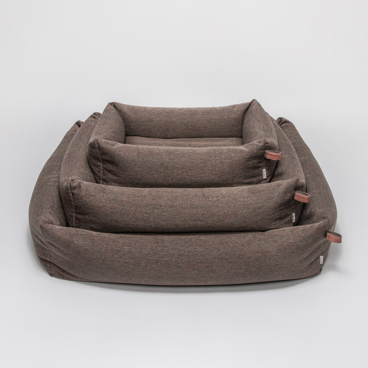 Hundebett Sleepy Deluxe Herringbone Brown
