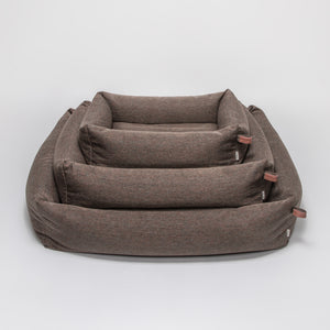 Hundebett Sleepy Deluxe Herringbone Brown