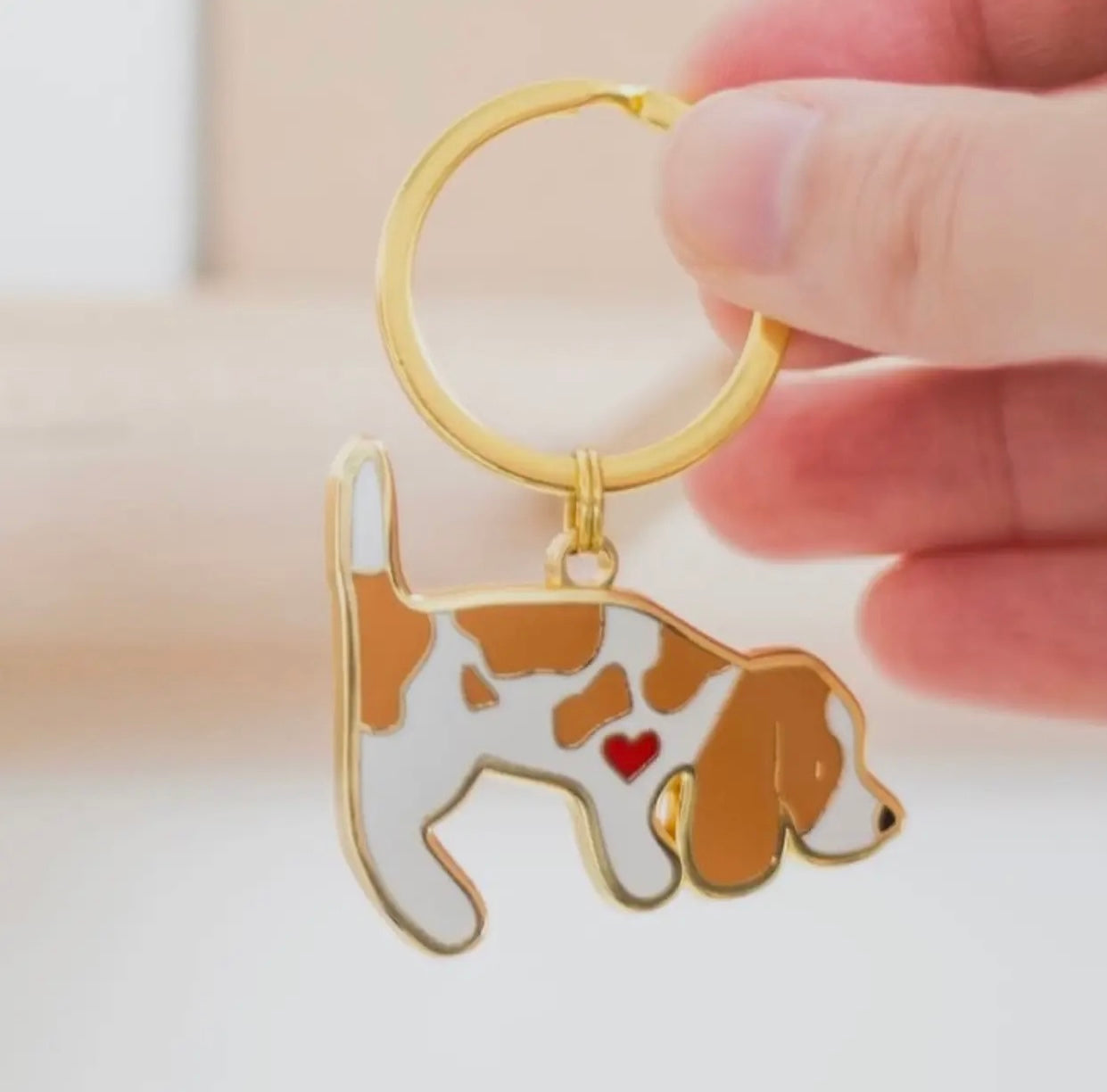 Schlüsselanhänger Hund Metall