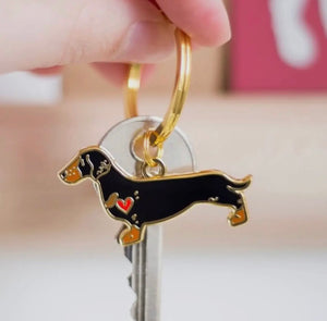 Schlüsselanhänger Hund Metall