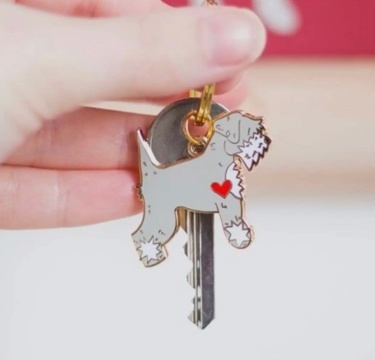 Schlüsselanhänger Hund Metall