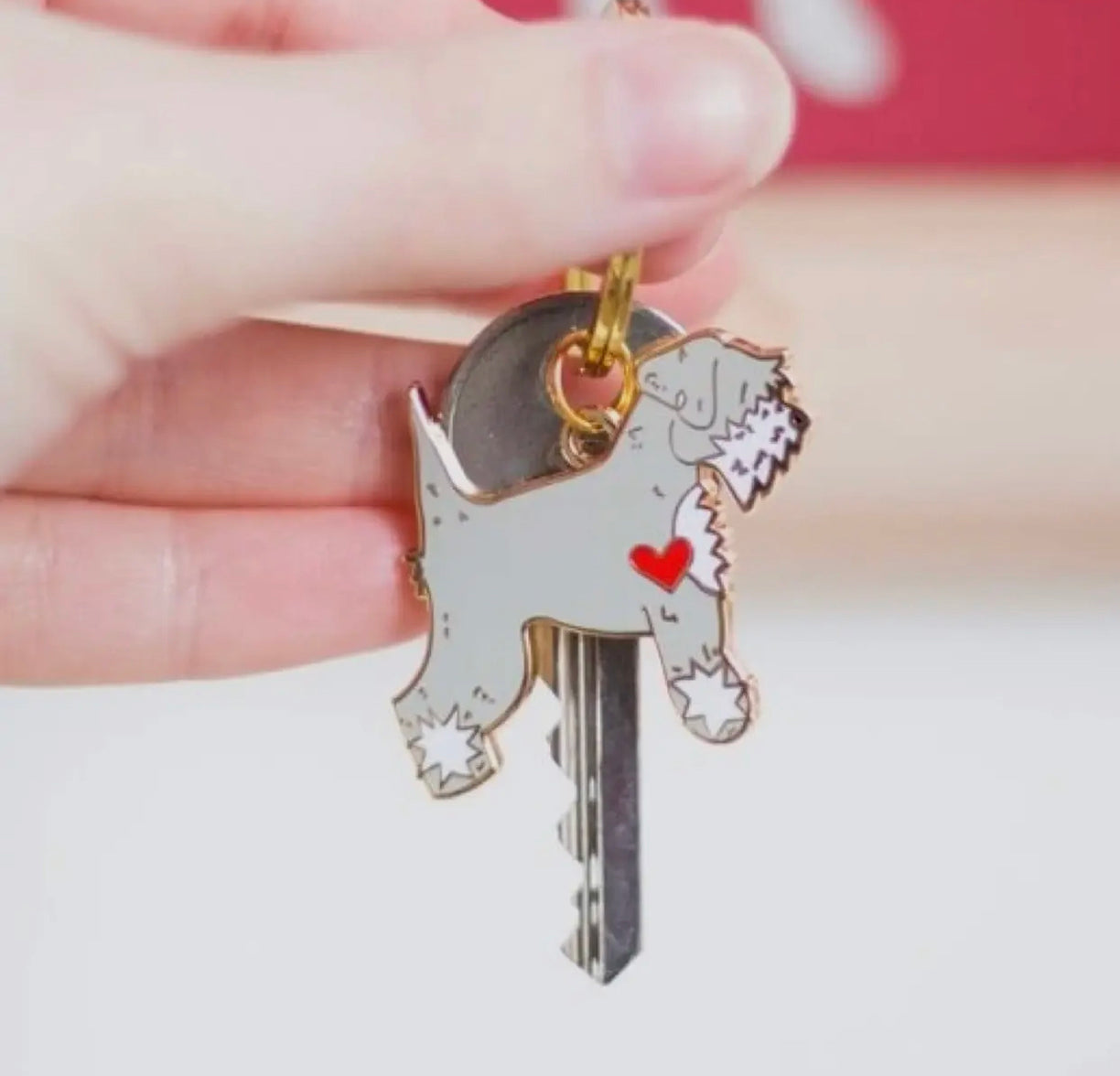 Schlüsselanhänger Hund Metall