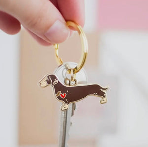 Schlüsselanhänger Hund Metall
