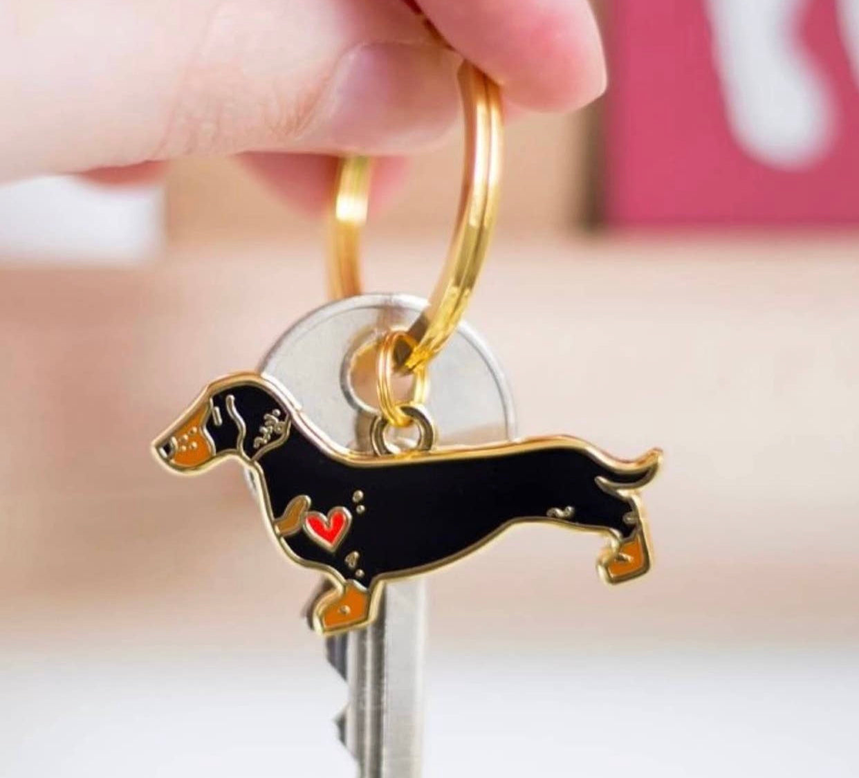 Schlüsselanhänger Hund Metall