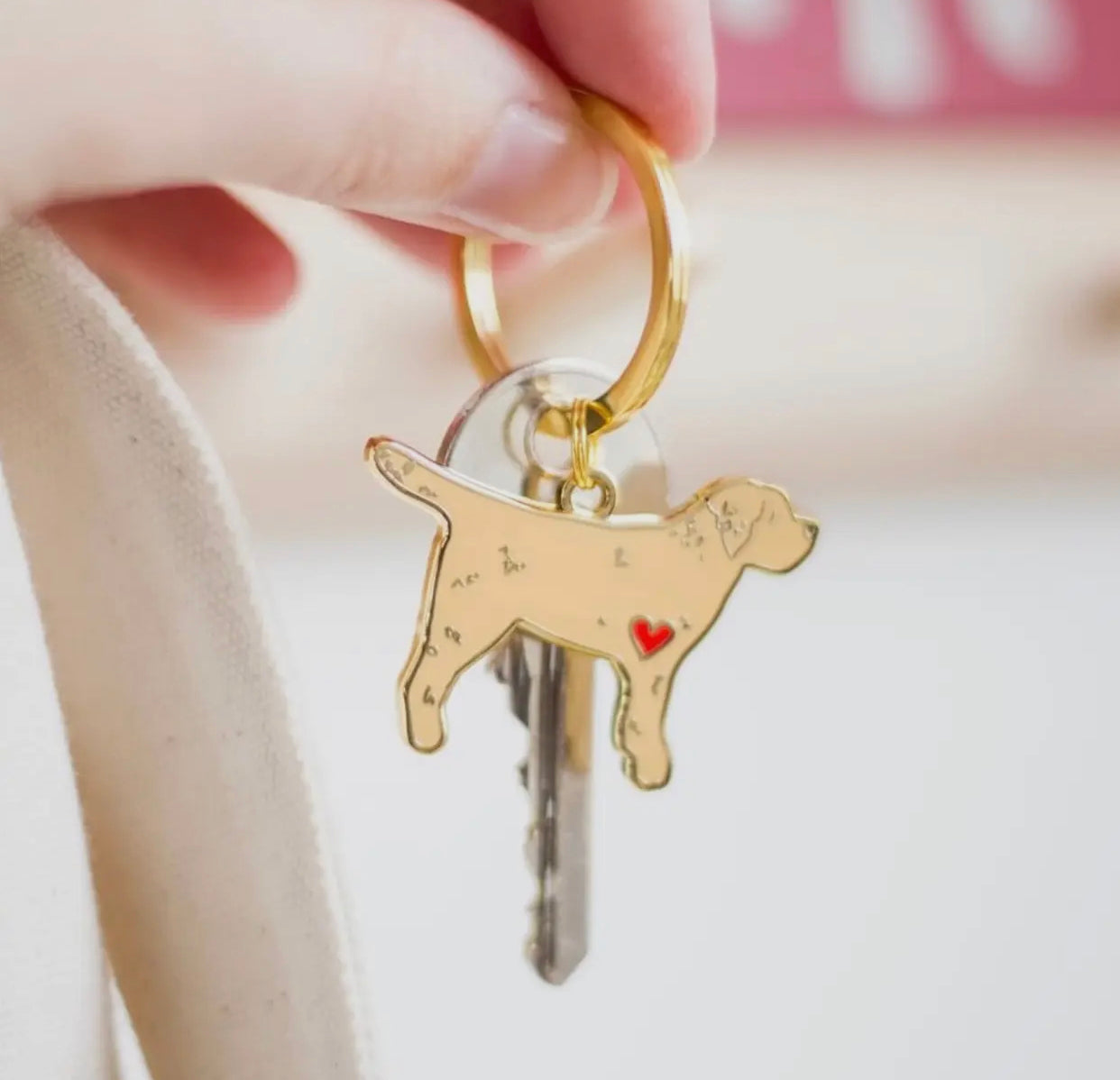 Schlüsselanhänger Hund Metall